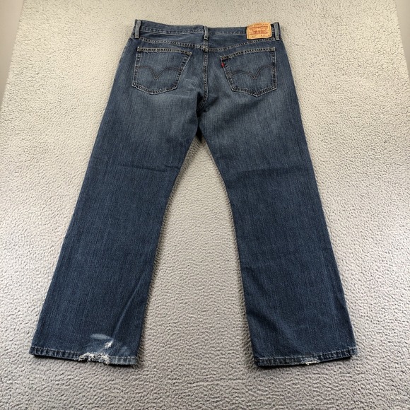Vintage Levis Jeans Mens 36x30 Blue 527 Bootcut Western Mid Rise Whisker Y2K - Picture 5 of 15